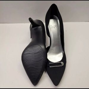 New IMPO Topanga Black Pumps 3.5" High Heel Size 11M US Black Suede Dress Shoes